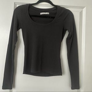 Abercrombie and Fitch Ribbed Long Sleeve Top